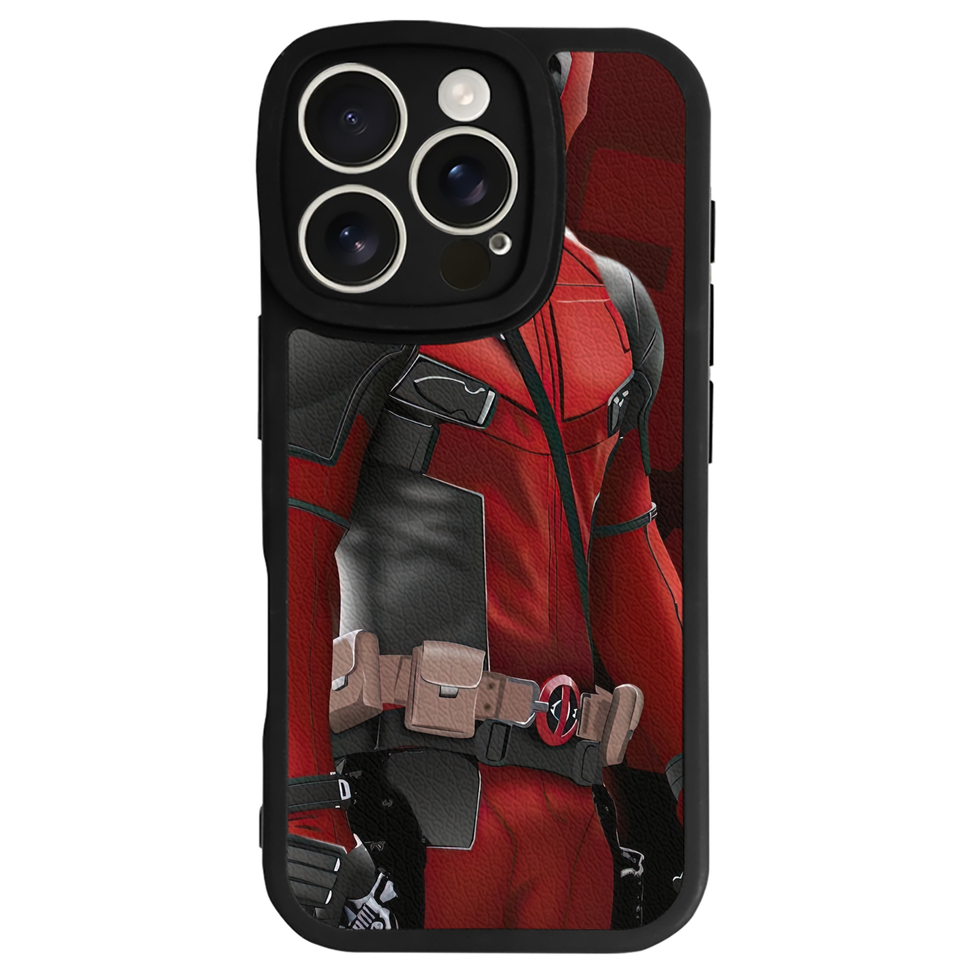 （画像用） Deadpool デッドプール 【iPhone 16シリーズ対応】シリコンスマホケース（レザー調） 材質：シリコン